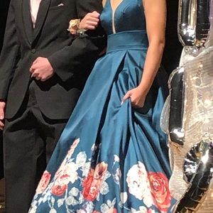 Royal Teal Blush Prom